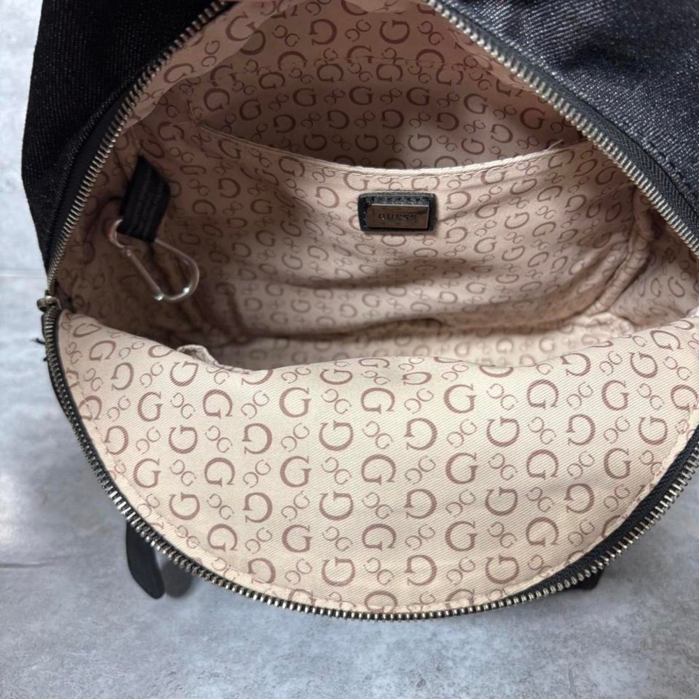 GUESS Black Denim Mini Backpack - Picture 4 of 5